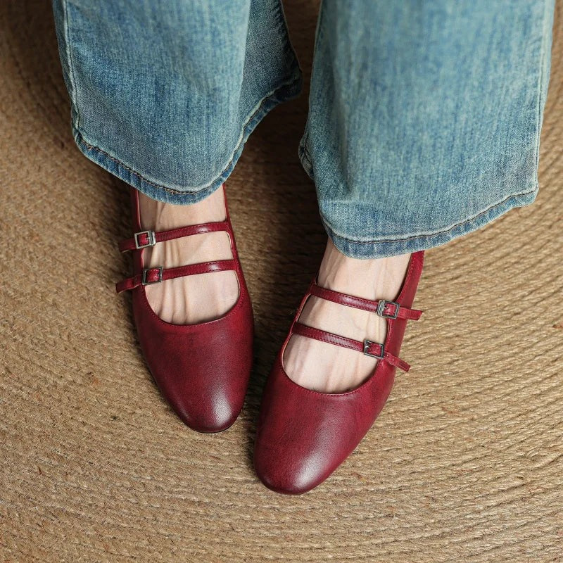 LIANA LEATHER FLATS
