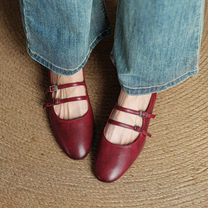 LIANA LEATHER FLATS