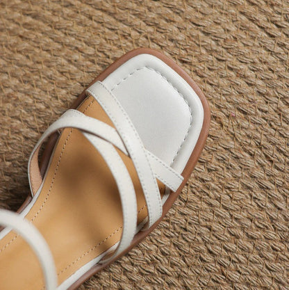 NOELLE LEATHER SANDALS
