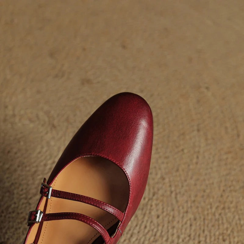 LIANA LEATHER FLATS