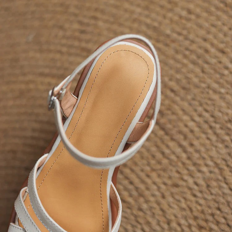 NOELLE LEATHER SANDALS