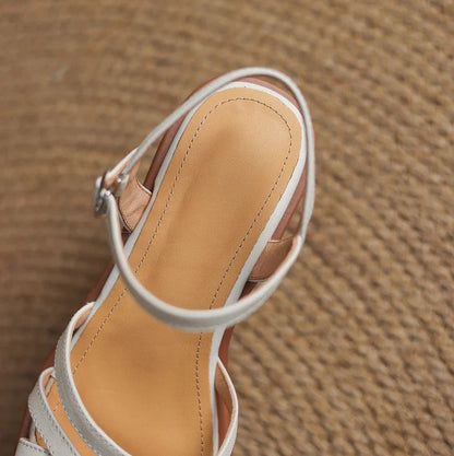 NOELLE LEATHER SANDALS