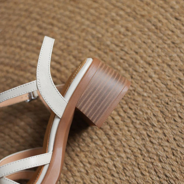 NOELLE LEATHER SANDALS