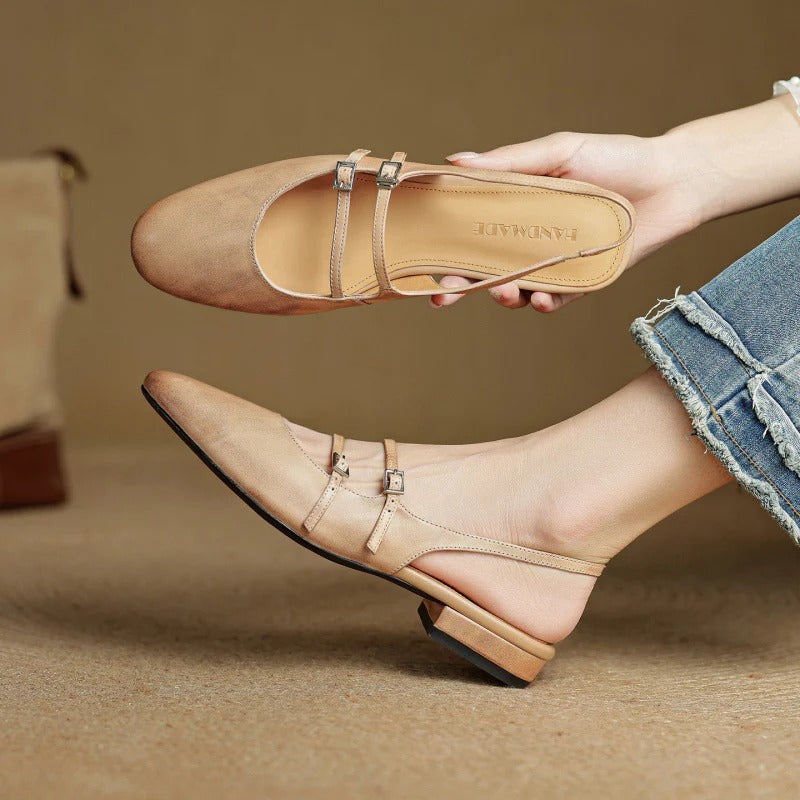 LIANA LEATHER FLATS