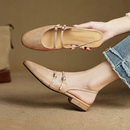 LIANA LEATHER FLATS