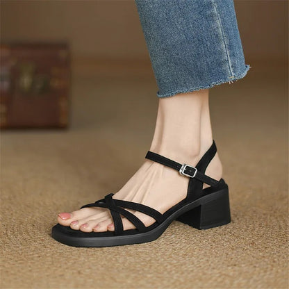 NOELLE LEATHER SANDALS