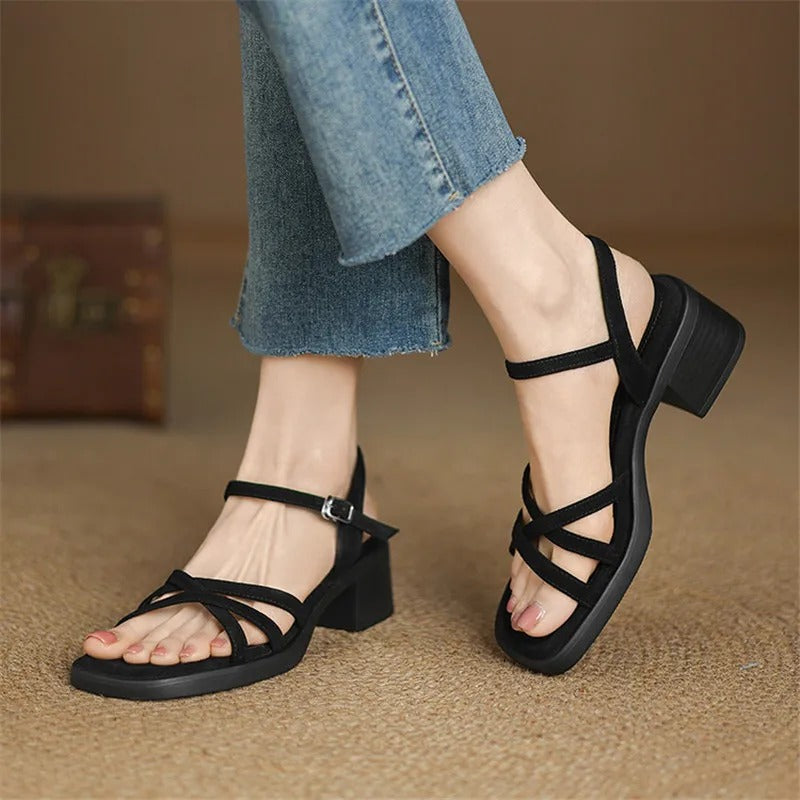 NOELLE LEATHER SANDALS