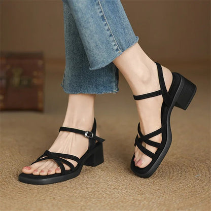 NOELLE LEATHER SANDALS