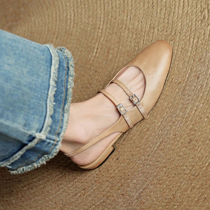 LIANA LEATHER FLATS