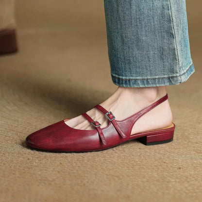 LIANA LEATHER FLATS