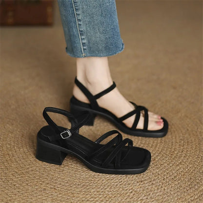 NOELLE LEATHER SANDALS