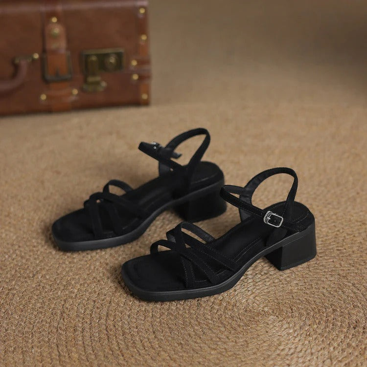 NOELLE LEATHER SANDALS