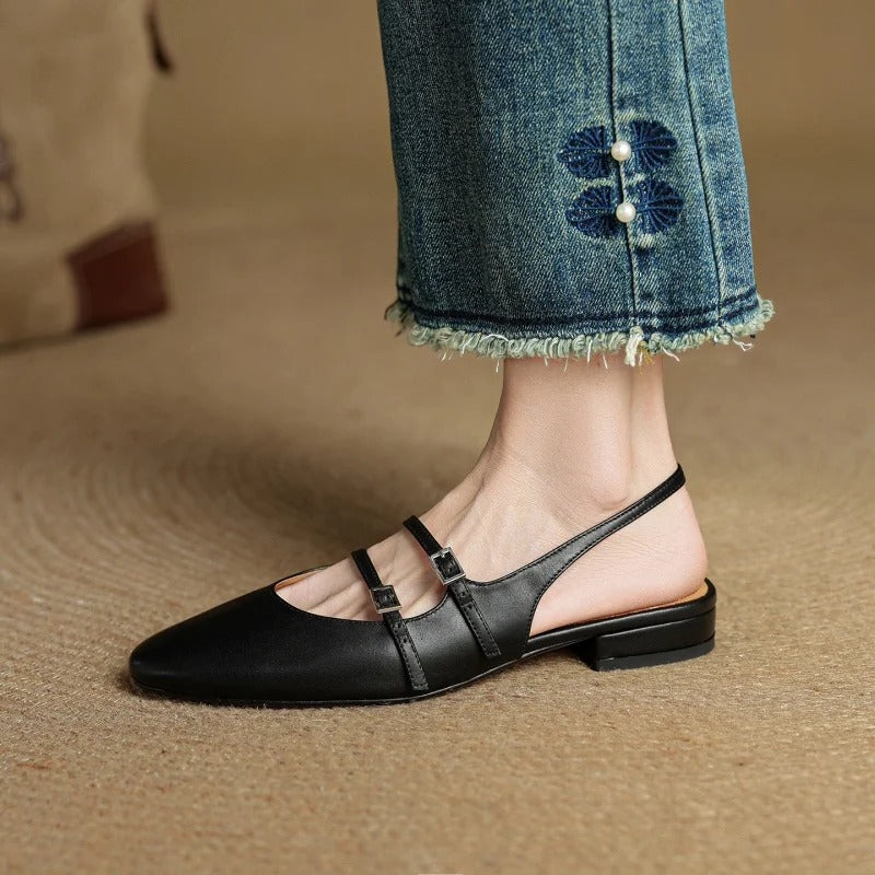 LIANA LEATHER FLATS