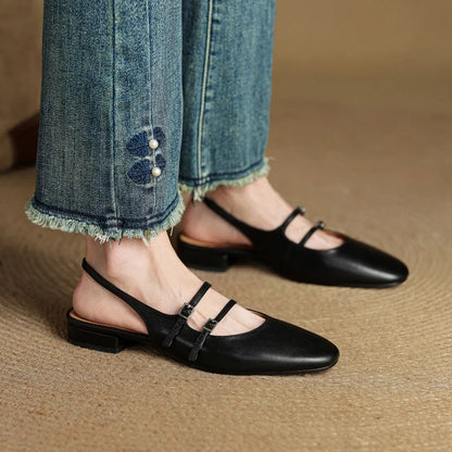 LIANA LEATHER FLATS