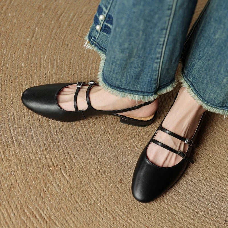 LIANA LEATHER FLATS