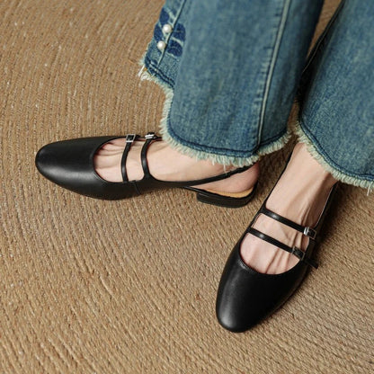 LIANA LEATHER FLATS