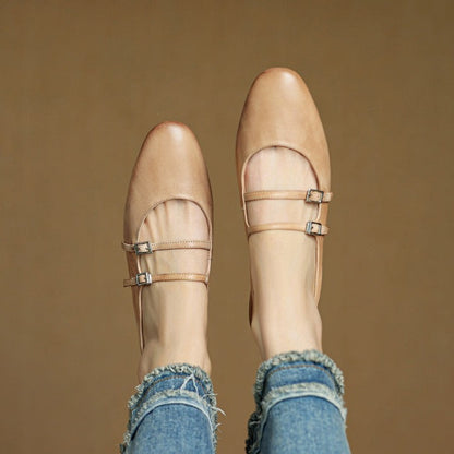 LIANA LEATHER FLATS