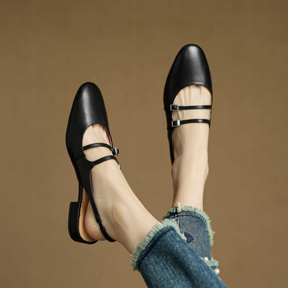 LIANA LEATHER FLATS